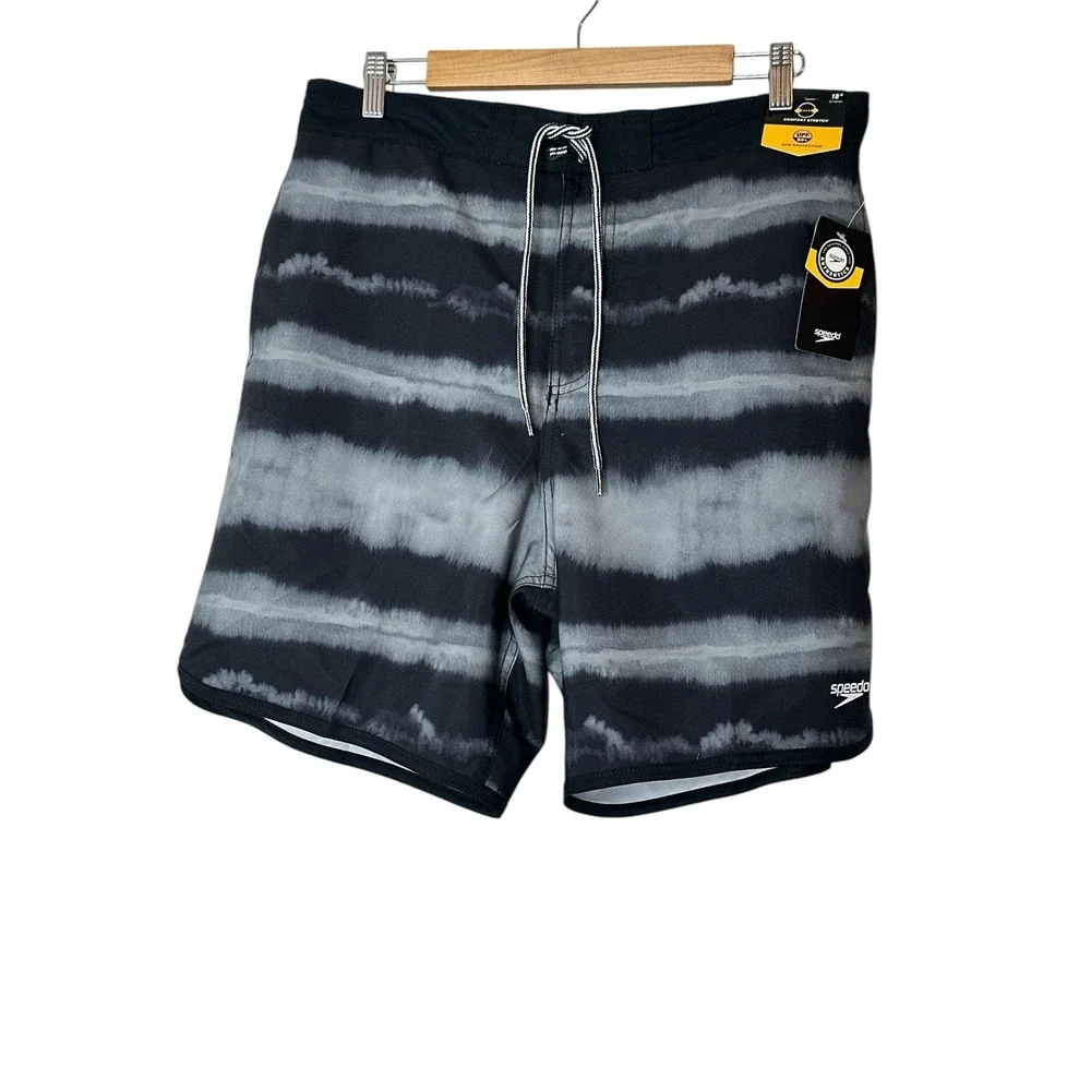 Speedo Swim Shorts Men's Large Elastic Board Swimwear Trunks‎ Beach Pockets New